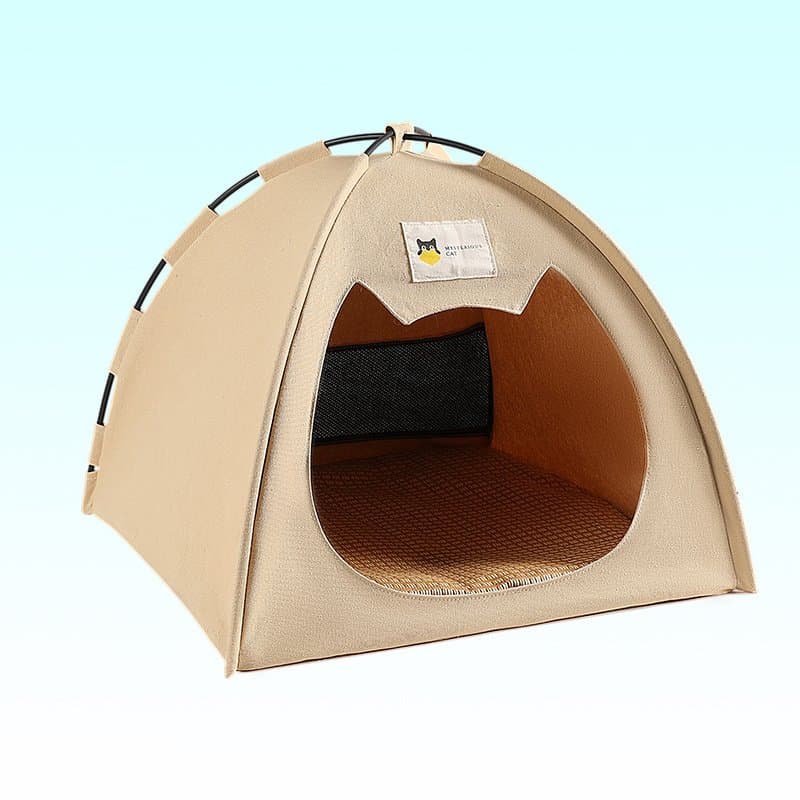 Winter Warm Tent Outdoor Foldable Pet Supplies - Beige Spring Festival Couplet, L