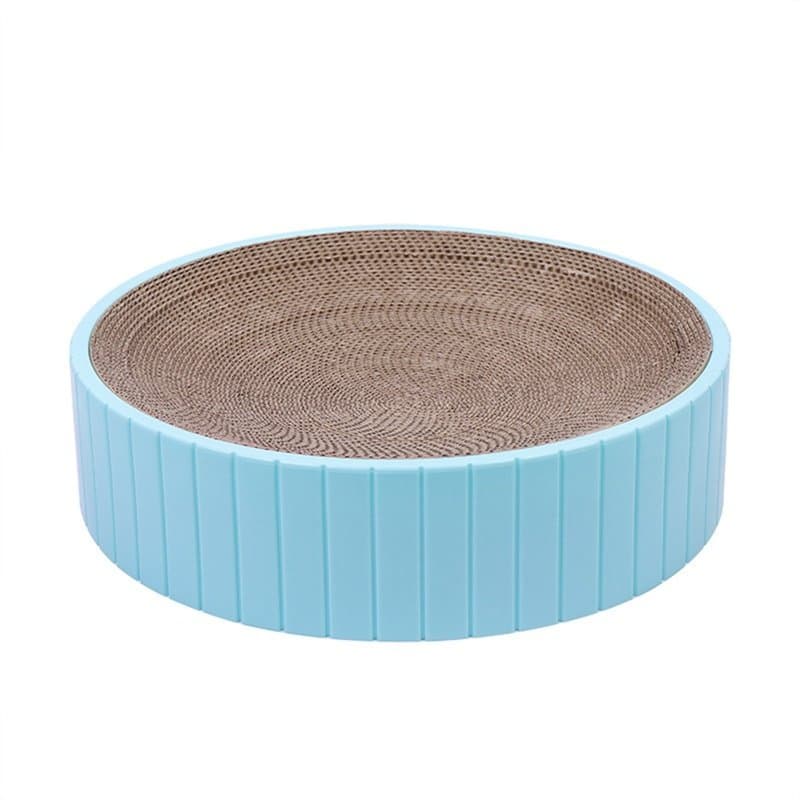 Cat Scratch Plate Round Pet Supplies - Blue, Large