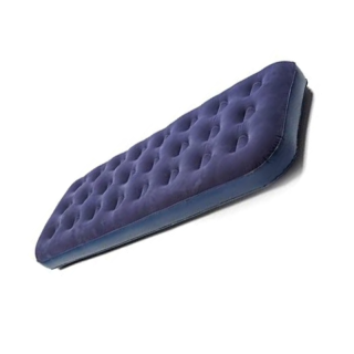 Eurohike Inflatable Flocked Single Airbed, Blow Up Bed, Festival Bed, Emergency Guest Bed, Suitable for Adults and Children, Camping Equipment (Single, Blue)